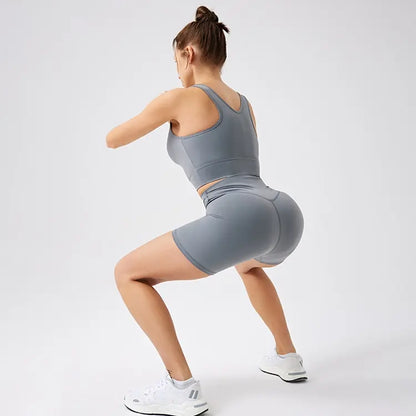 Grey Biker Shorts